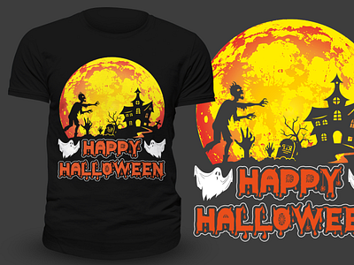 Halloween T Shirt Design.