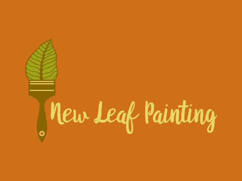 New Leaf Painting branding leaf logo nature paint brush painting