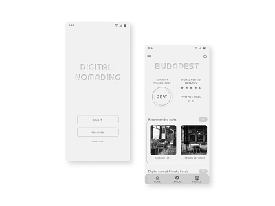 Digital nomad app app design digital nomad idea portfolio ui ux