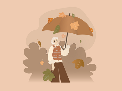 Autumn autumn autumn leaves character character design girl illustration illustration 2d vector vector art