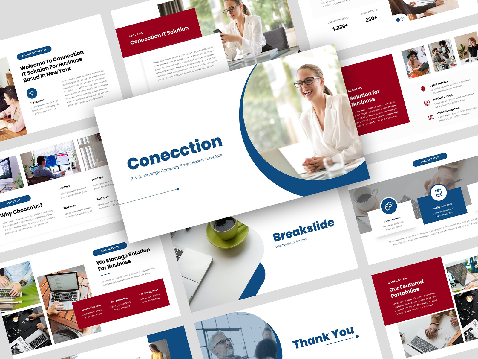 conecction - IT & Technology Presentation Template by UI/UX Khaldra on ...