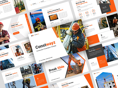 Constwayz - Construction Presentation Template business presentation creative design modern design portfolio powerpoint powerpoint design powerpoint presentation powerpoint template presentation presentation template