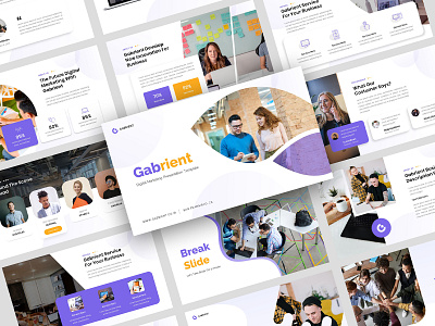 Gabrient - Digital Marketing Presentation creative design digital presentation modern design portfolio powerpoint powerpoint design powerpoint presentation powerpoint template presentation template