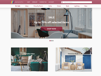Maynooth Furniture - Homepage adobe xd homepage maynooth maynooth furniture ui ui design ui ux ui ux design ux web