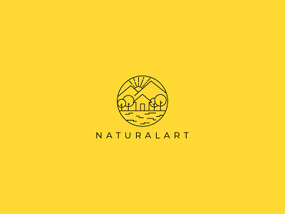 Naturalart branding clean creative creative design insignia line line icon lineart linework logo logos minimalist minimalistic modern modern logo natural logo naturalistic