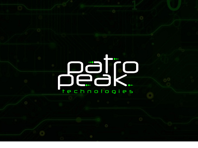 Patro peak technoloies business logo creative creative design cyber fiverr fiverrcom fiverrgigs gig logo minimalistic modern logo tech technology technology icons text