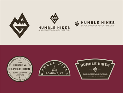 Humble Hikes Branding adventure blackoutdoors branding design graphic design hiking illustration logo nonprofit outdoors typography ui vector
