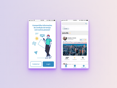 Insta Clima App app design ui ux