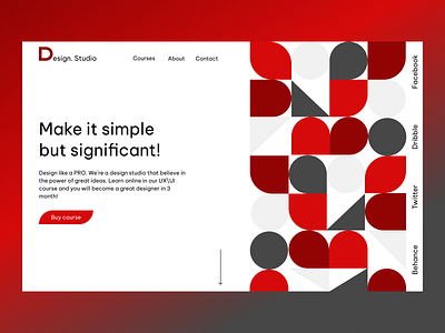 Design.Studio bauhaus figma design graphic design logo typography ui web design