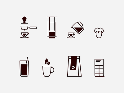 CoffeeCompany in-store icons bold brand coffee coffeecompany icon icons instore set shop
