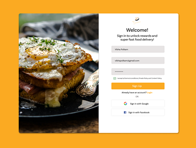 Sign Up Form: Daily UI 001 app appux dailyui design productdesign ui ux uxdesign uxresearch websiteux