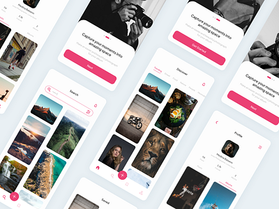 Virtual Pinboard Photograph Mobile App app branding design exploration illustration logo mobileapp mobiledesign photograph pinterest prototype ui uidesign uiux uiuxdesign ux