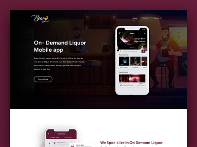 Liquor Mobile Landing Page Design logo