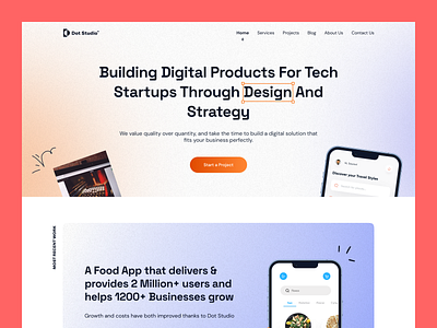 Digital Agency Landing Page Design