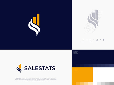 Salestats - Logo design adobe adobe illustrator ai branding design designer graphic design illustration illustrator logo salestats ui