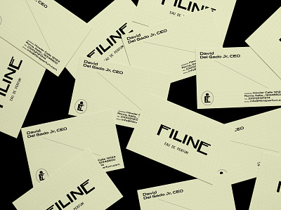 Filine Eau De Parfum Business Card Design brand branding business card design illustration logo print design typography visual identity