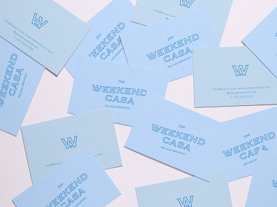 The Weekend Casa Business Card Design brand branding business card design icon logo rental home travel travelling typography visual identity