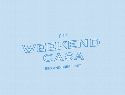 The Weekend Casa Logotype brand branding design icon logo logotype travel travelling typography visual identity