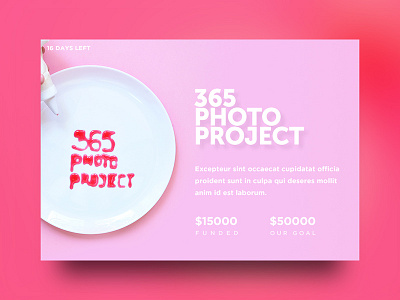 crowd funding campaign concept crowd funding food photo pink ui