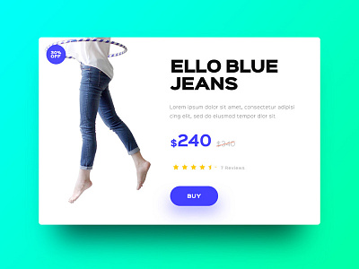 Special Offer Card concept jean shop special offer ui