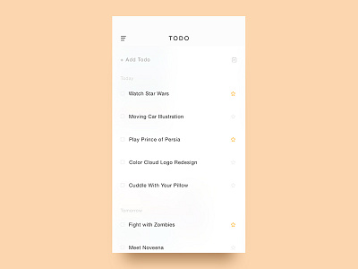 Minimal ToDo app concept