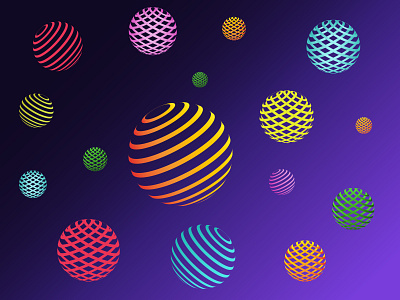 BALLS IN THE SKY balls in the sky colorful balls fantastic balls fantastic balls fantasy graphic balls graphic balls illusion planets sky space.