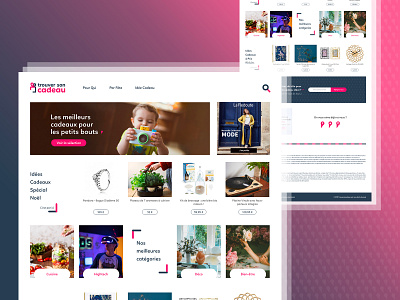 E-Commerce - Homepage - Trouver Son Cadeau cadeau design ecommerce gift homepage responsive ui ui design ux ux design web