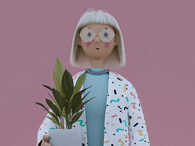 Plant lover 3d 3d illustration charakterdesign modelling