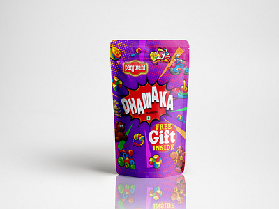 Dhamaka Pouch Label Design