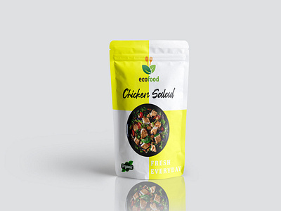 chicken salad pouch label design