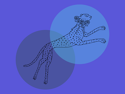 Blue Cat blue figma graphic design illustration leopard tattoo vectors