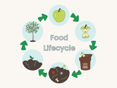 Composting Food Lifecycle Illustration compost eco figma graphic design green illustration vectors