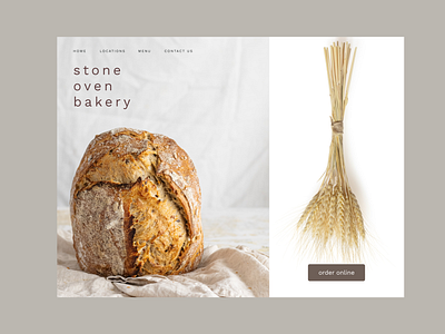 Bakery Landing Page Concept bakery design figma landing page minimalism simple ui warm white space