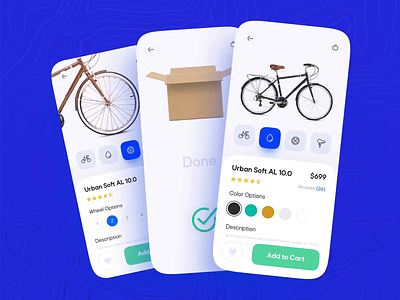 Bike Shop App - Customization animation app app design bicycle bicycle app bicycle shop bike bike app bike shop customization design figma interaction interactive mobile mobile app motion prototype ui ux