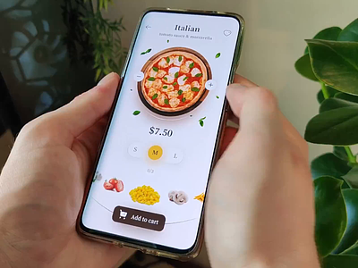 Pizza - Food Delivery App 🍕 animation app design branding clean delivery design design app food interaction interactiondesign minimal mobile app mobile ui motion motion design pizza protopie prototype ui ux