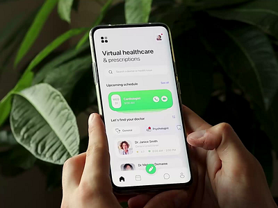 Healthcare - Telemedicine App hands on animation app app design appointment booking system design doctor figma health healthcare interaction interactive interface mobile mobile app motion prototype telemedicine ui ux