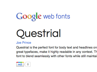 Questrial Available! font google questrial sans typography webfont