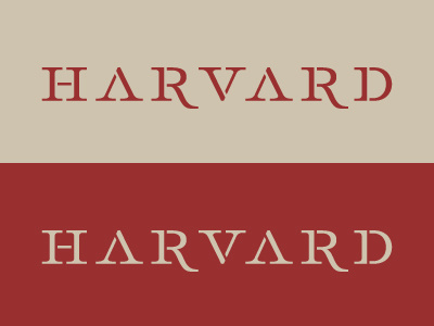 Harvard custom harvard serif stencil type typography