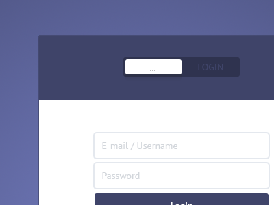 Login & Signup UI iOS 7 concept