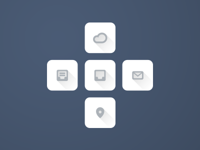 White Flat Icons app appicon icons interface intersensus ios7 minimal simple ui ux