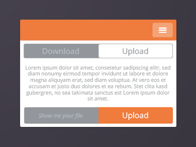 Upload UI remake flat interface intersensus ios7 kit minimal orange simple ui upload ux