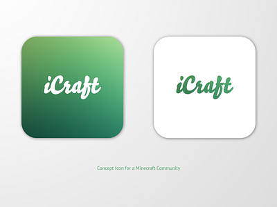 iCraft Icon Concept android clean concept icon icraft interface intersensus ios minecraft minimal ui ux
