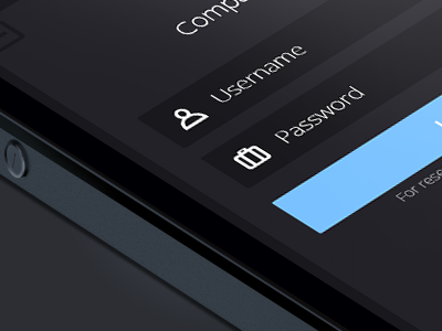 iOS7 Flat Login screen app clean flat fresh intersensus ios7 minimal mobile mockup ui ux