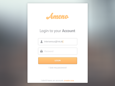 Ameno - Login