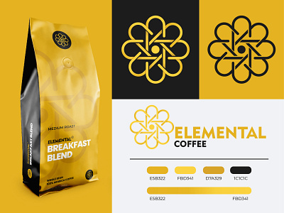 Elemental Coffee Concept brand brand identity branding cafe cafe logo coffee logo coffee shop graphic logo logo design logotype monogram symbol