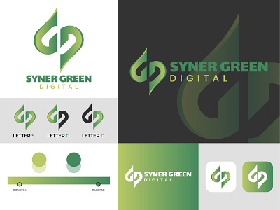 Syner Green Digital (Logo Exploration) brand brand design brand identity branding branding design company logo design design agency design process design studio design system graphic design graphic design logo logo logo design logotype marketing symbol web marketing wordmark