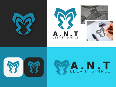 A.N.T Logo Concept ant app icon app icon logo apparel apparel logo brand identity branding branding and identity branding concept branding design clothes fintech logo logo design logo design branding logo designer logotype modern logo modern logo design tech logo