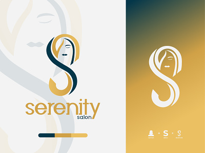 Serenity Salon Logo beauty logo beauty salon brand identity color concept design flat gradient icon identity letter s logo logo agency logo mark minimalist modern nature salon woman women