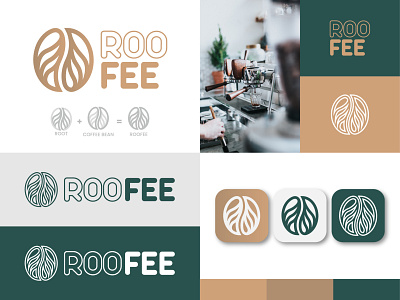 Roofee - Root Coffee Logo Design