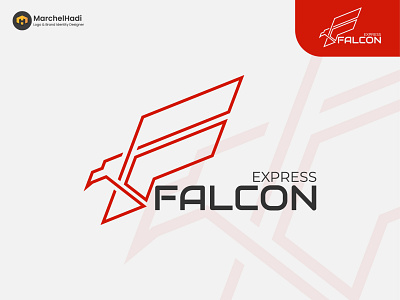 Falcon Express Logo best logo best logo design brand brand design brand identity brand mark eagle falcon icon identity design logo logo agency logo design logotype minimal minimalist startup symbol top logo wild